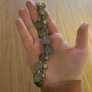Antique Gold Coin Bracelet
